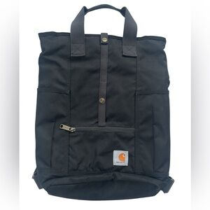 Carhartt Tote Backpack Black Canvas Convertible Bag Workwear Laptop Travel Bag